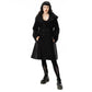 Poizen Industries Eirwen Fur-Trimmed Coat in Black