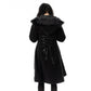 Poizen Industries Eirwen Fur-Trimmed Coat in Black