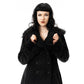 Poizen Industries Eirwen Fur-Trimmed Coat in Black