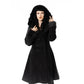 Poizen Industries Eirwen Fur-Trimmed Coat in Black