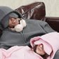 Vireous Fleece-Lined Unisex Travel Hoodie with Integral Eye-Mask