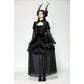 Dark in Love Onyx Romantic Gothic Velvet Lace Princess Gown