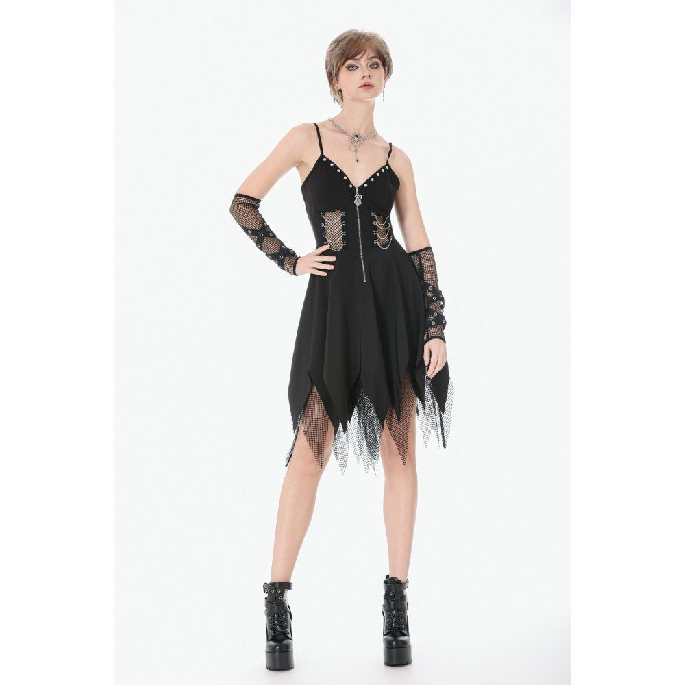 Dark in Love Punk Sleeveless Spiked Dress