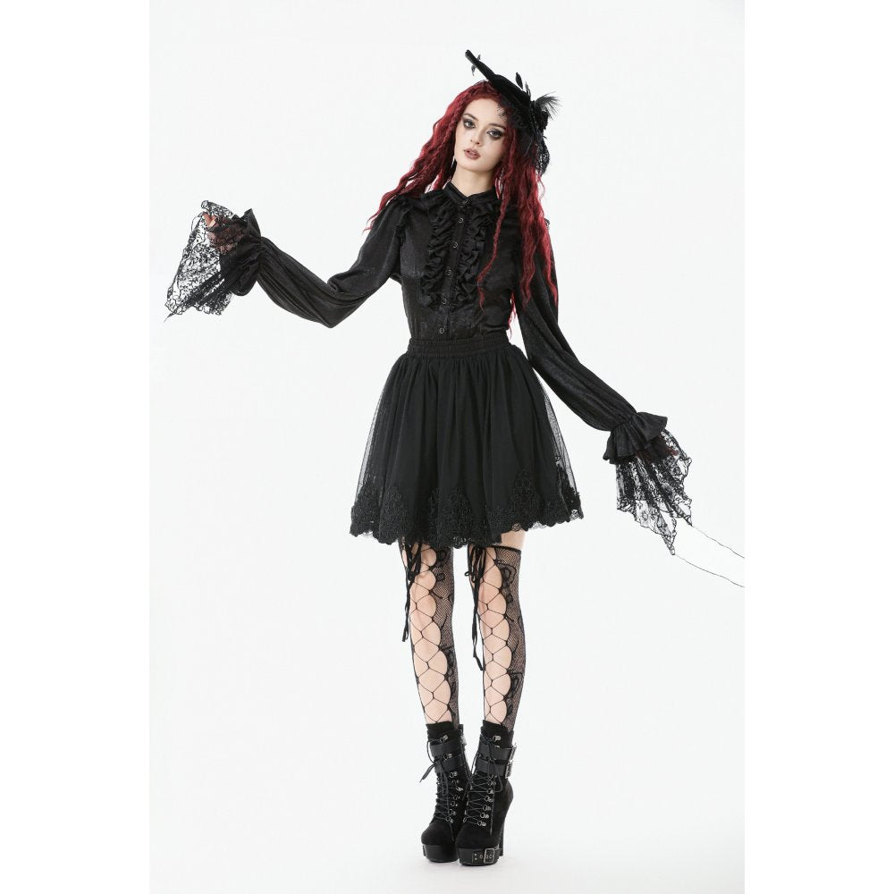 Dark in Love Bellatrix Gothic Embroidered Petticoat Skirt