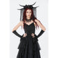 Dark in Love Gothic Satin Lace Tiered Dress