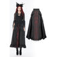 Dark in Love Gothic Victorian Lace Panel Skirt in Crimson