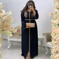 Vireous Fashion Pearl-Embroidered Robe Evening Dress