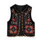 Ethnic Style Sequined Embroidery Boho Vest Jacket