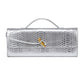 Leather American Retro Hand-Held Dinner Bag Baguette Clutch