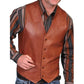 Men's Faux Leather Waistcoat