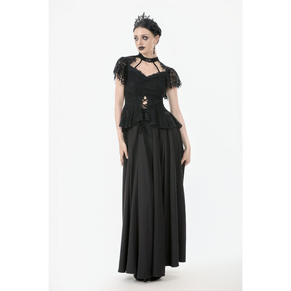 Dark in Love Ophelia Lace Corset Top in Black