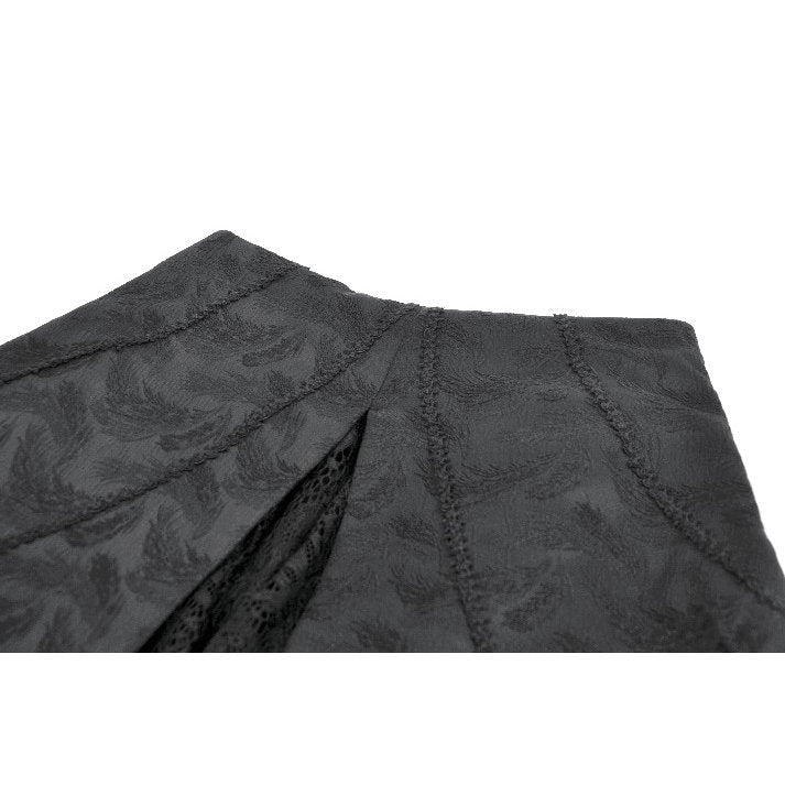 Dark in Love Thornspell Gothic Layered Lace Overskirt in Black