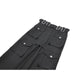 Dark in Love Punk Layered-Pocket Cutout Belted Long Skirt