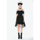 Dark in Love Romantic Gothic Lace-Layered High-Low Dress