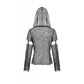 Dark in Love Punk Mesh Hollow-Out Hooded Top