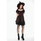 Dark in Love Red Black Lace Princess Dress