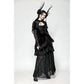 Dark in Love Onyx Romantic Gothic Velvet Lace Princess Gown