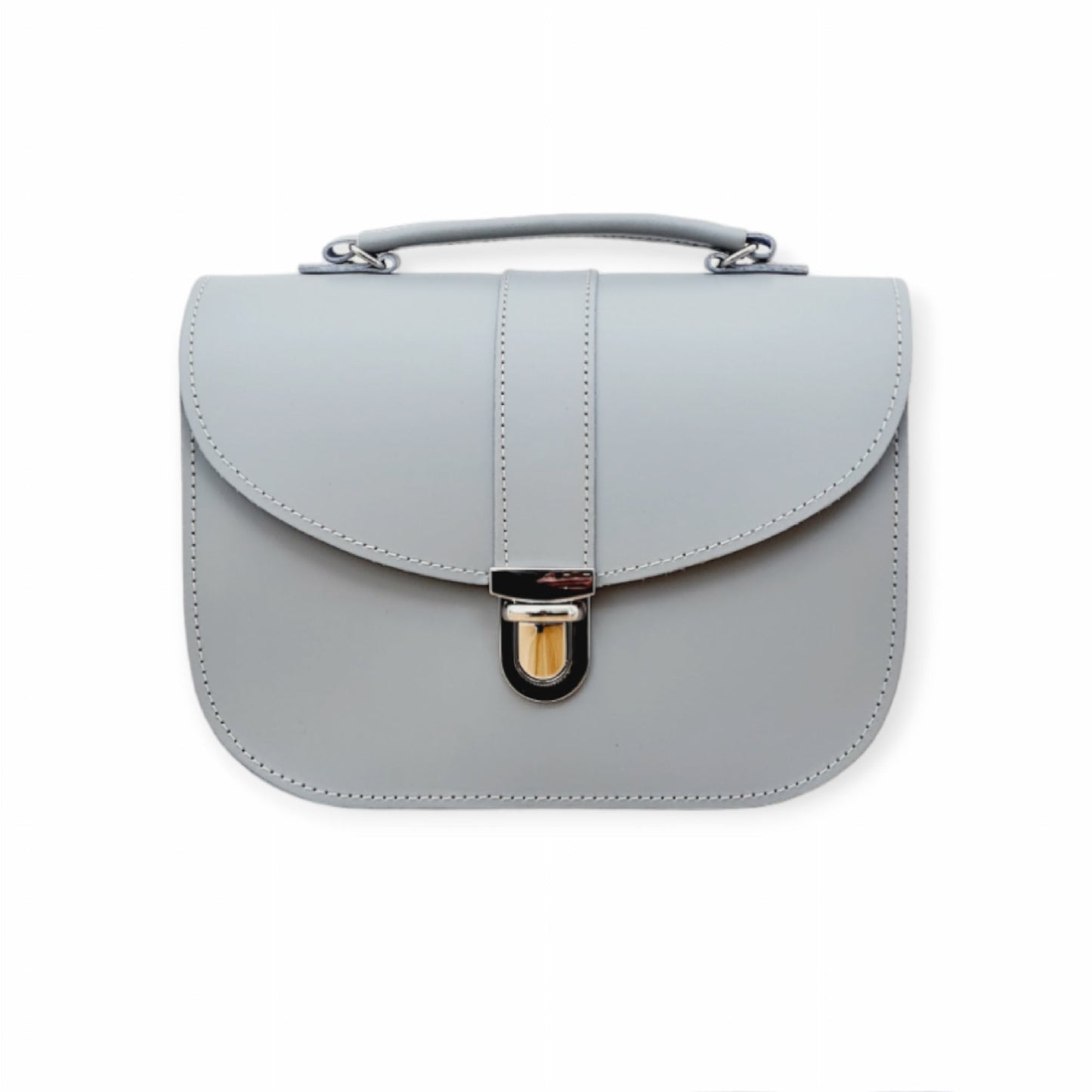 Olympia Handmade Leather Bag in Ghost Grey