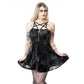 Heartless Ghoul Crushed Velvet Mini Dress in Black