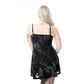 Heartless Ghoul Crushed Velvet Mini Dress in Black