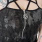 Heartless Ghoul Crushed Velvet Mini Dress in Black