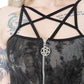 Heartless Ghoul Crushed Velvet Mini Dress in Black