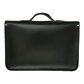 Twin Pocket Executive Handmade Leather Laptop Satchel in British Racing Green