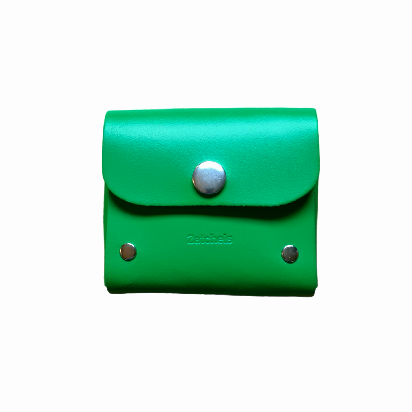 Handmade Leather Simple Coin Purse in Green