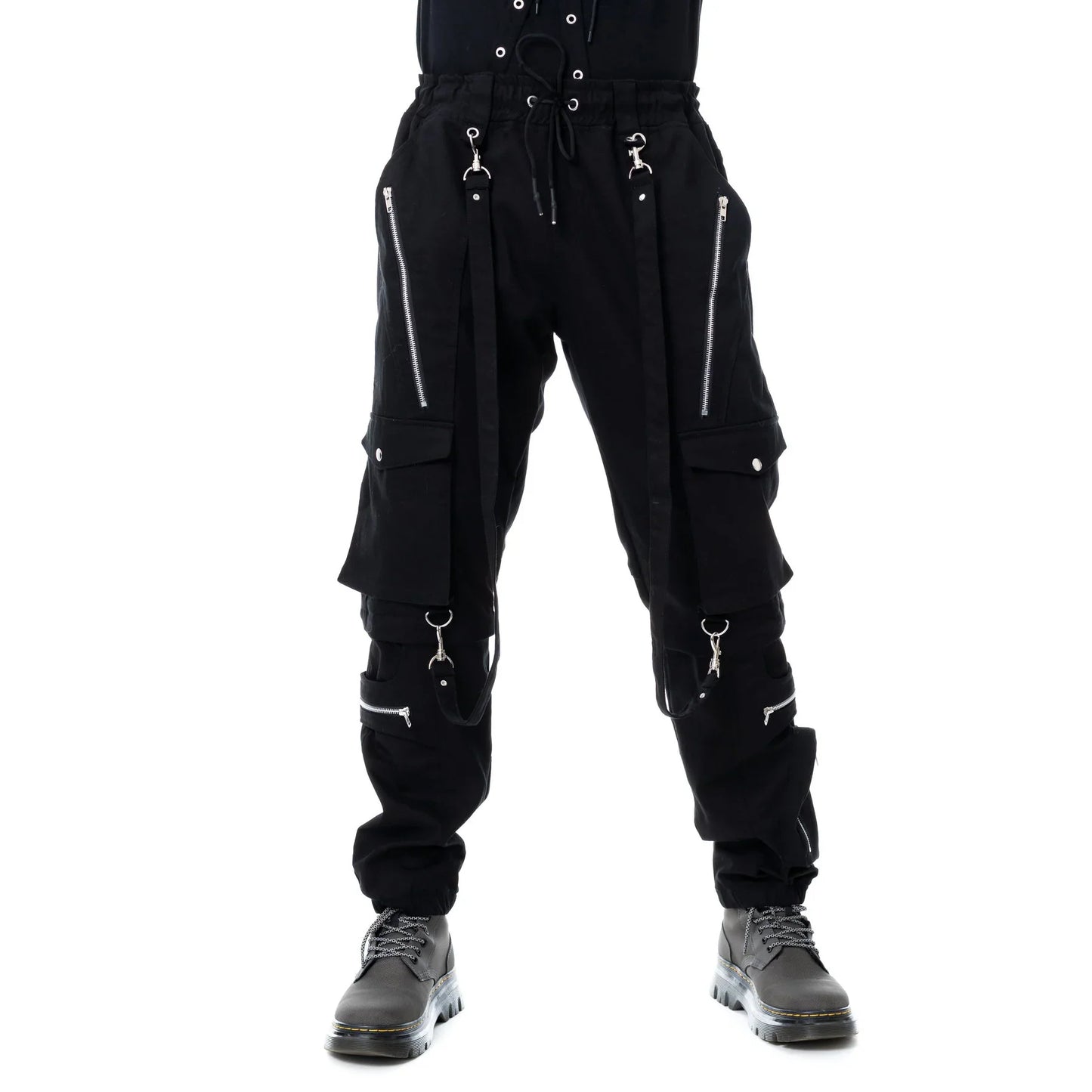 Vixxsin Halston Pants, Men's Streetwear Cargo Trousers in Black
