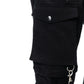 Vixxsin Halston Pants, Men's Streetwear Cargo Trousers in Black