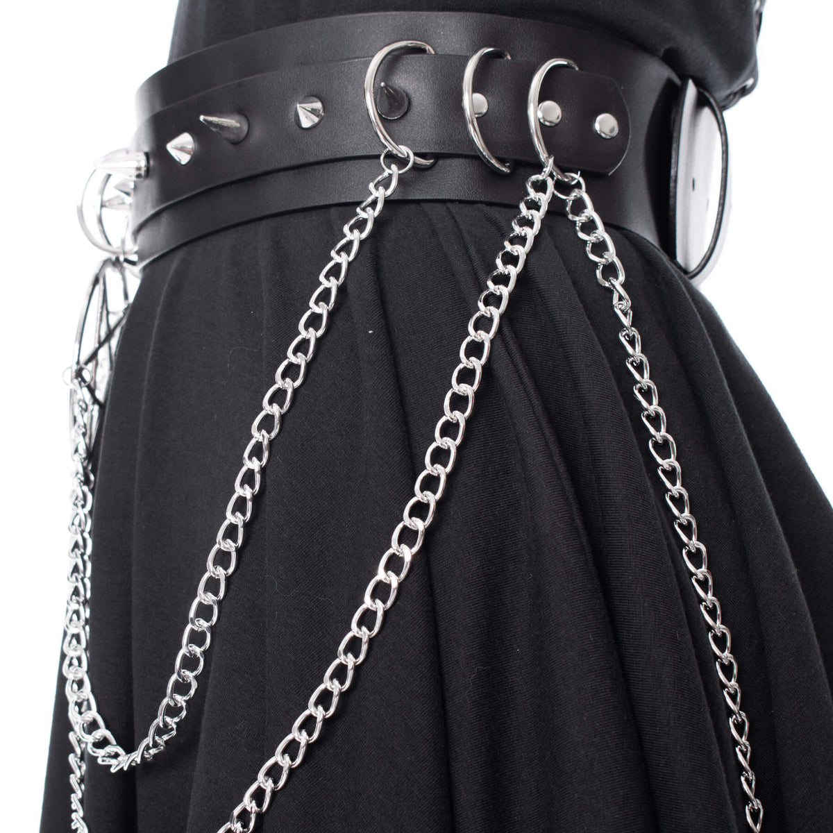 Heartless Hellbound Chain and Faux Leather Belt