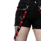 Heartless Honora Women's Check Shorts in Black & Red