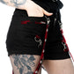 Heartless Honora Women's Check Shorts in Black & Red