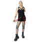 Heartless Honora Women's Check Shorts in Black & Red