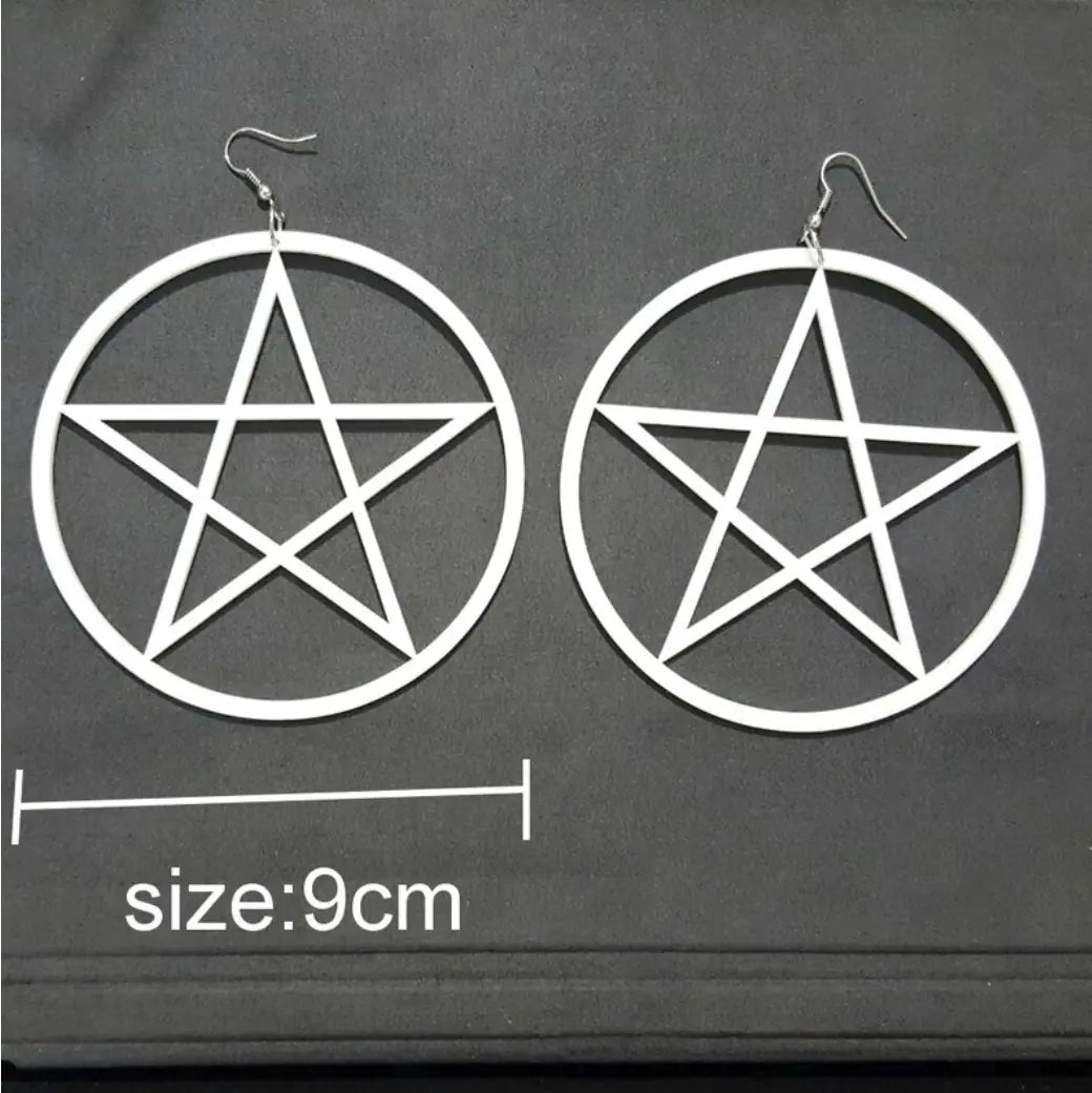 Acrylic Star Shape Earrings, Oversized Trendy Design