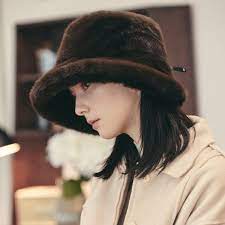 Women's Fashion Knitted Hat, Plain Lambswool Bucket Hat