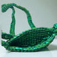 Metallic Green Handmade Crochet Festival Bag, Long Crossbody Strap