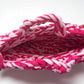 Pink Handmade Crochet Handbag with Gold Chain Strap