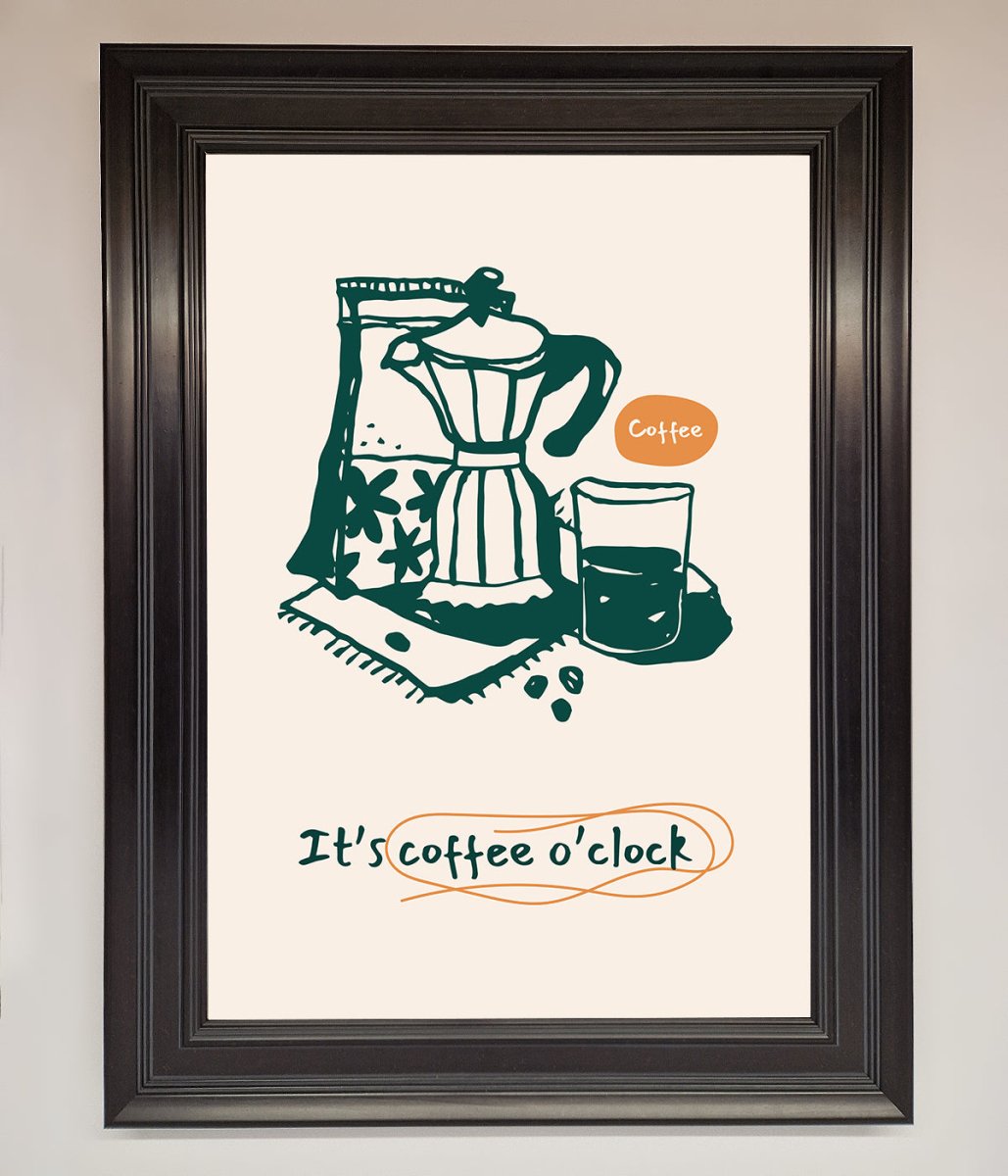 It's Coffee O'Clock Framed Wall Art