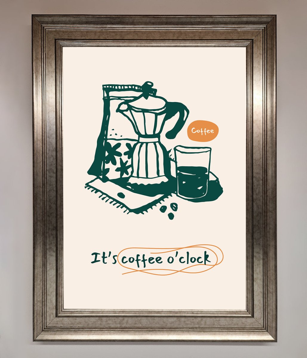 It's Coffee O'Clock Framed Wall Art