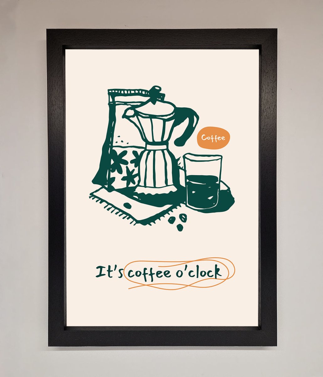It's Coffee O'Clock Framed Wall Art