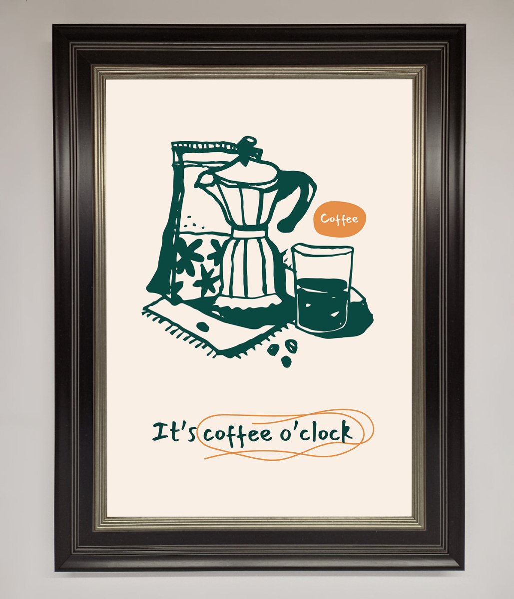 It's Coffee O'Clock Framed Wall Art