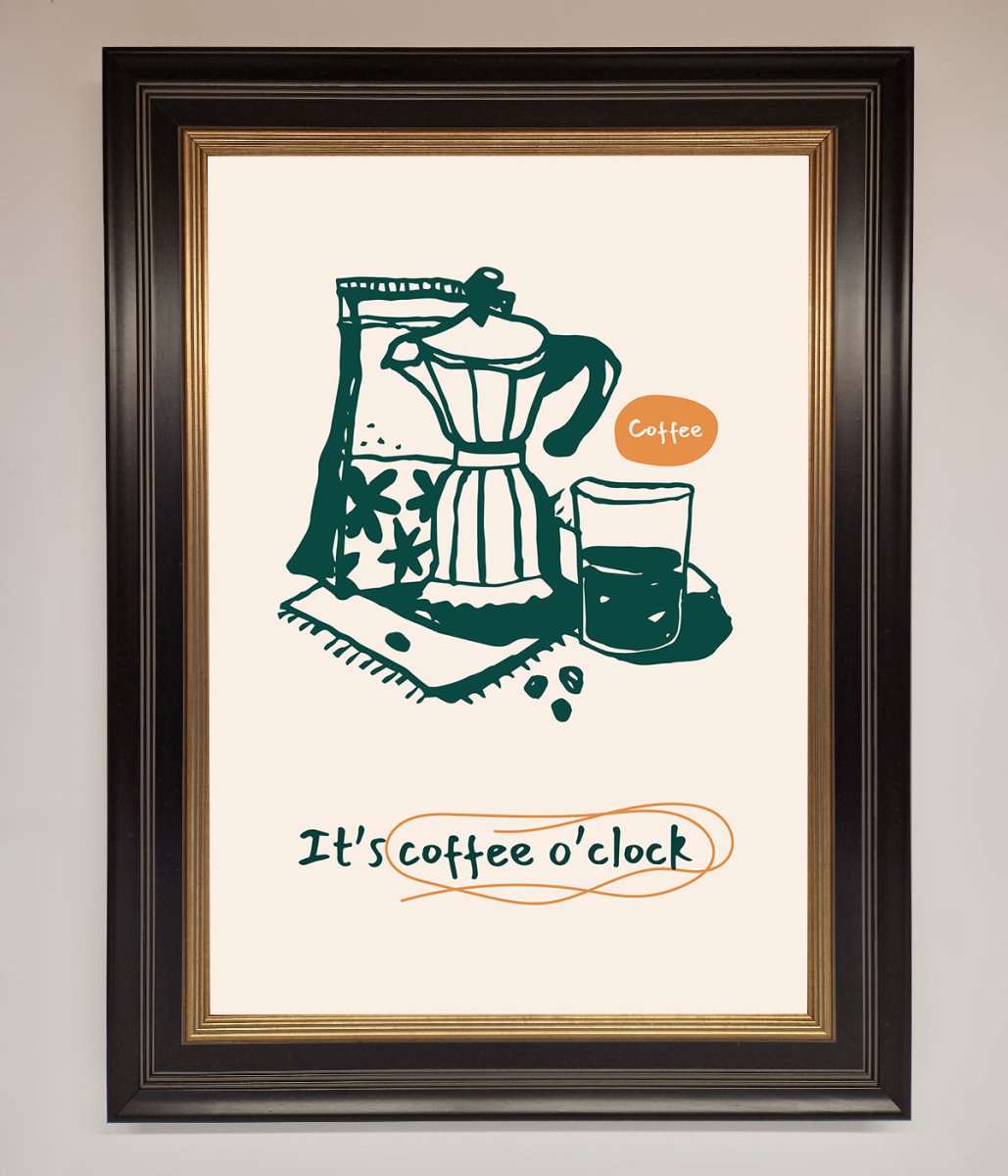 It's Coffee O'Clock Framed Wall Art