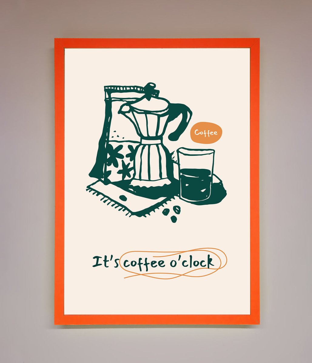 It's Coffee O'Clock Framed Wall Art