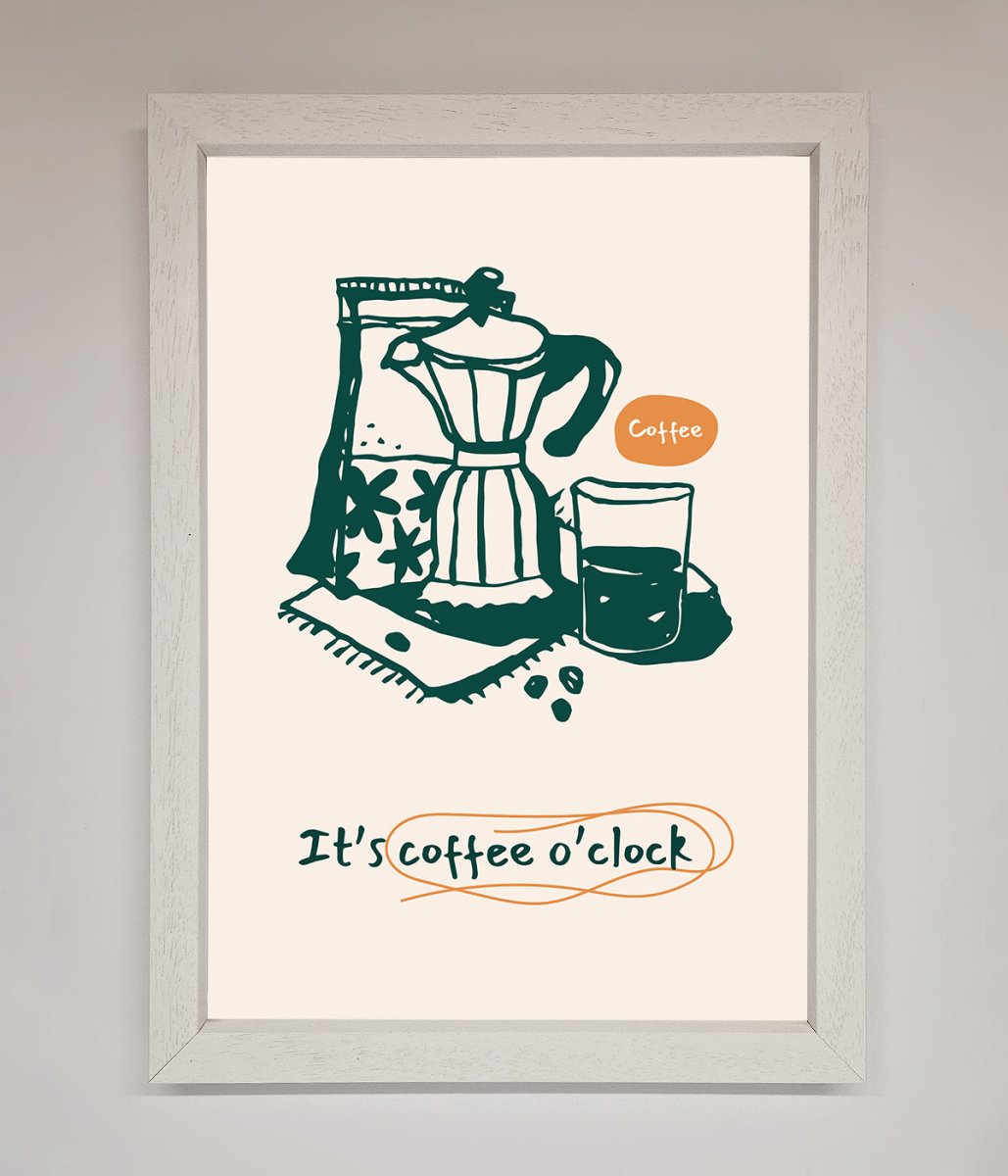 It's Coffee O'Clock Framed Wall Art