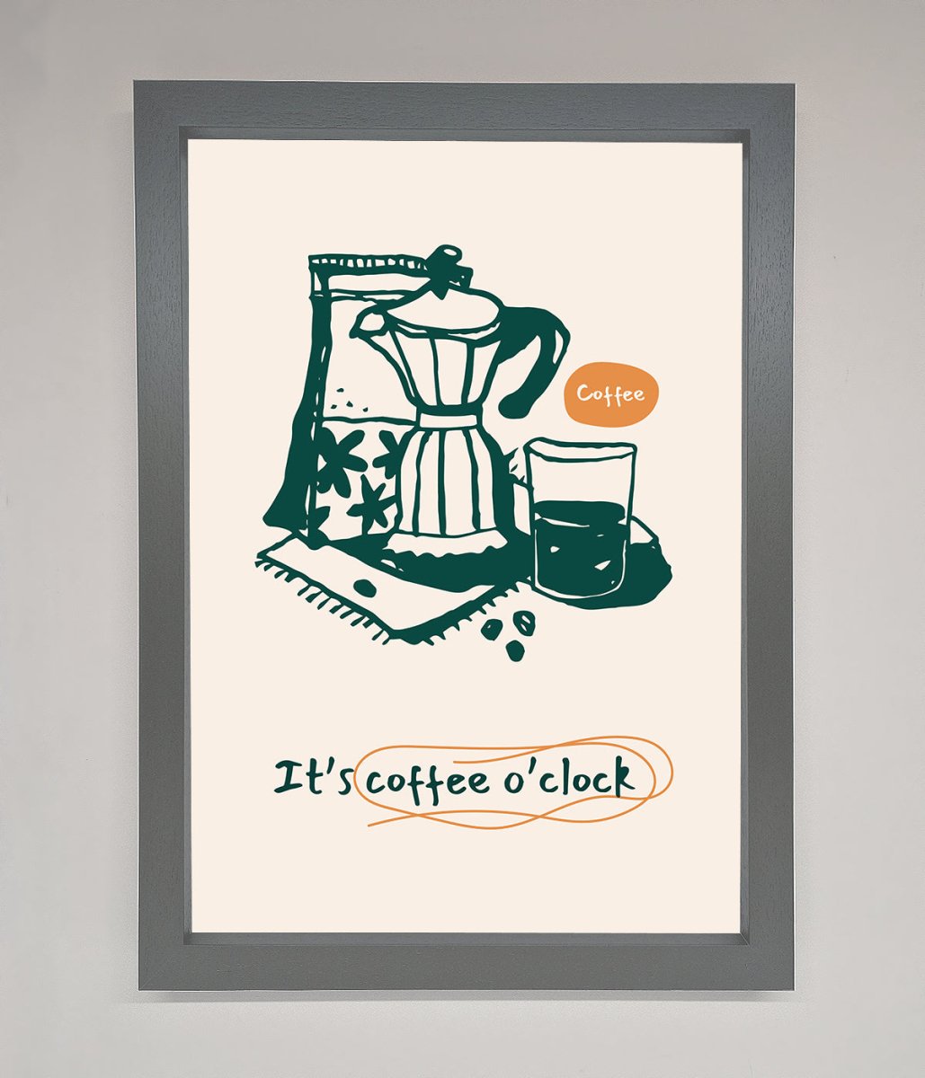 It's Coffee O'Clock Framed Wall Art