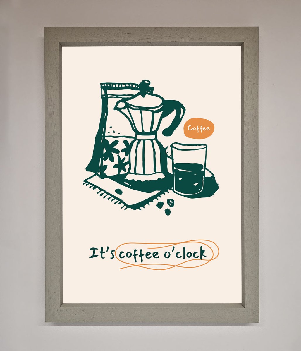 It's Coffee O'Clock Framed Wall Art