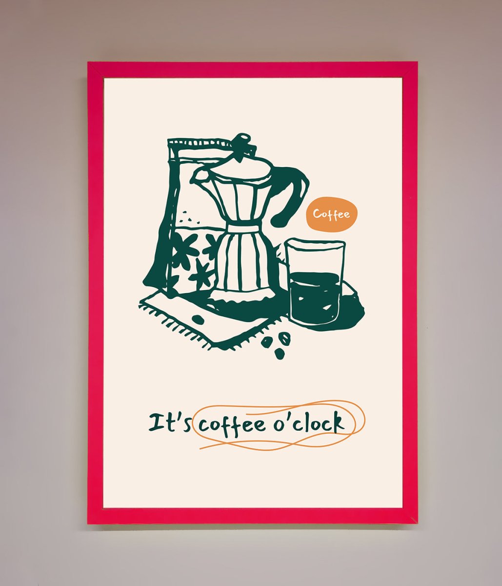 It's Coffee O'Clock Framed Wall Art