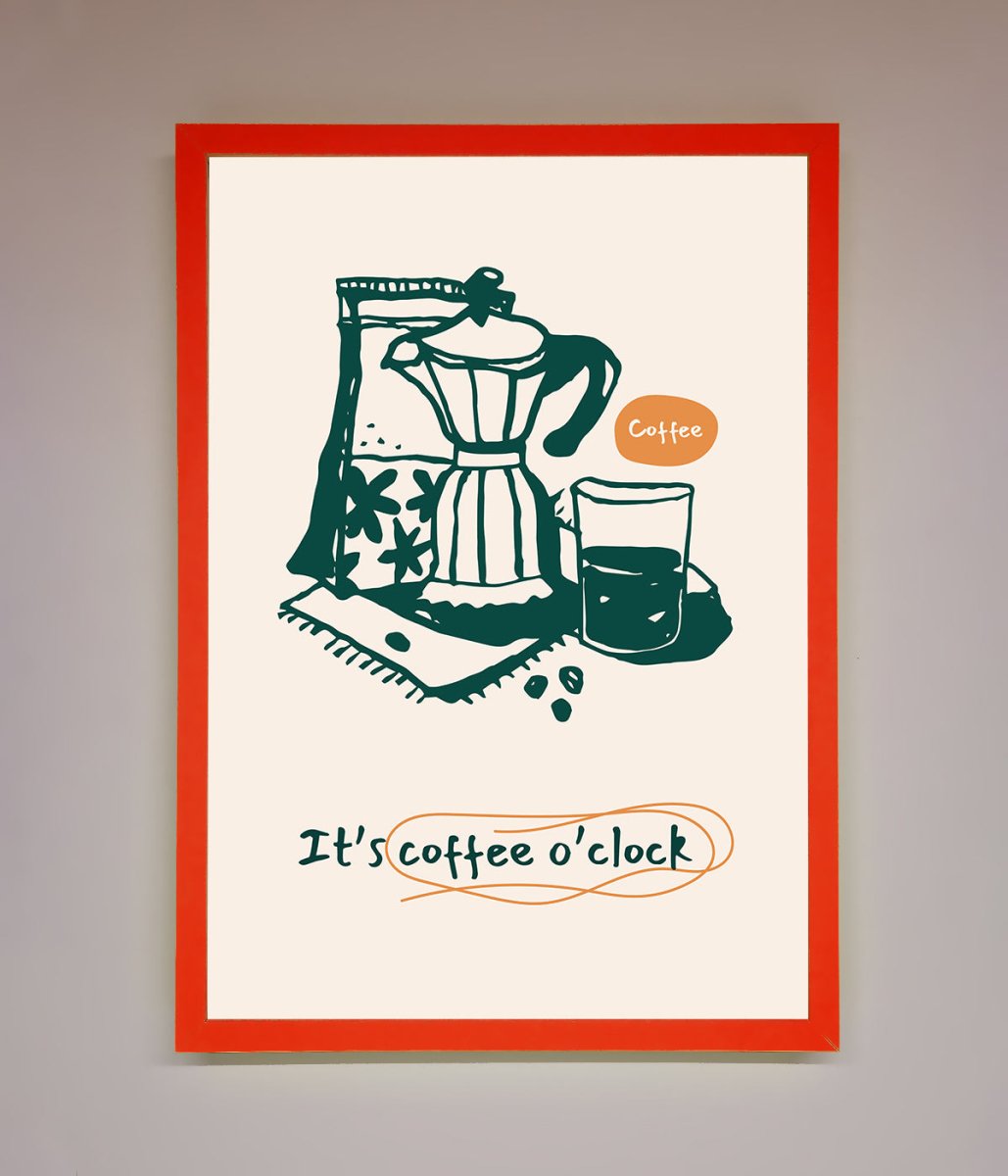 It's Coffee O'Clock Framed Wall Art