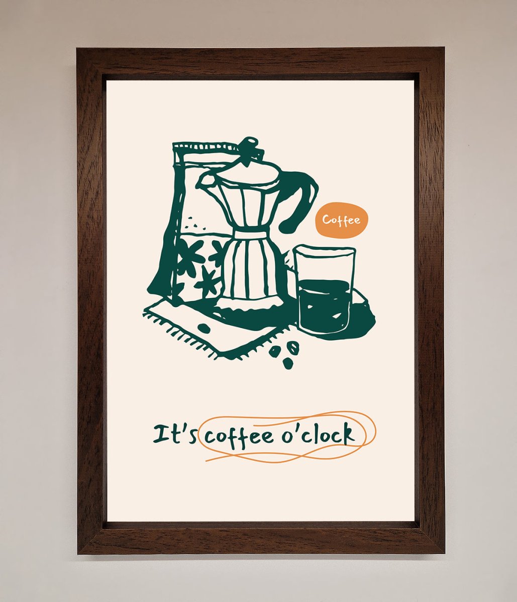 It's Coffee O'Clock Framed Wall Art